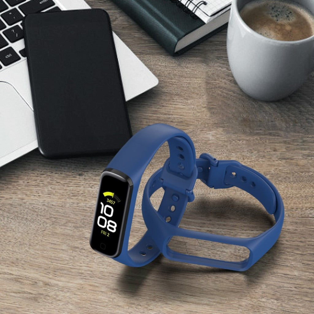 Helt vildt hårdfør Samsung Galaxy Fit 2 Silikone Rem - Blå#serie_8
