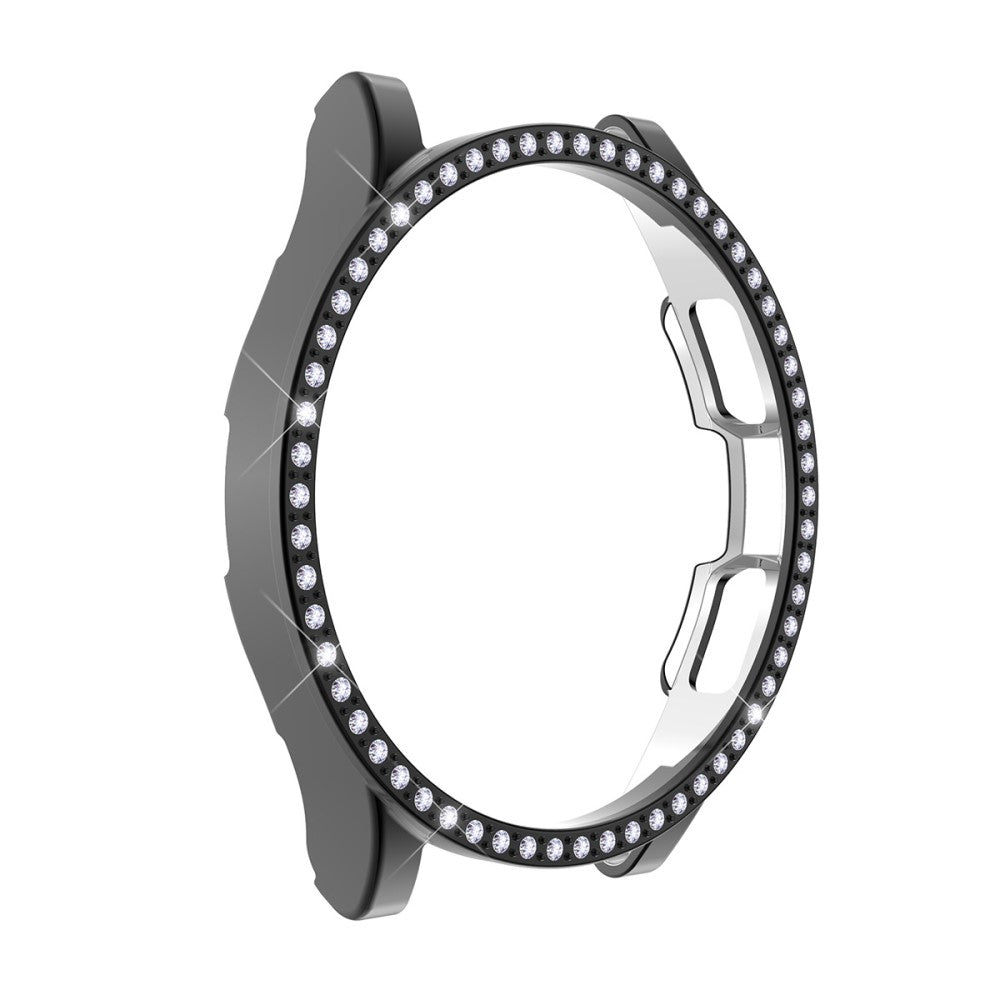 Mega Godt Samsung Galaxy Watch 4 Classic (46mm) Cover med Skærmbeskytter i Rhinsten og Hærdet Glas - Gennemsigtig#serie_2