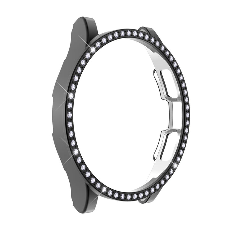 Mega Godt Samsung Galaxy Watch 4 Classic (46mm) Cover med Skærmbeskytter i Rhinsten og Hærdet Glas - Gennemsigtig#serie_2