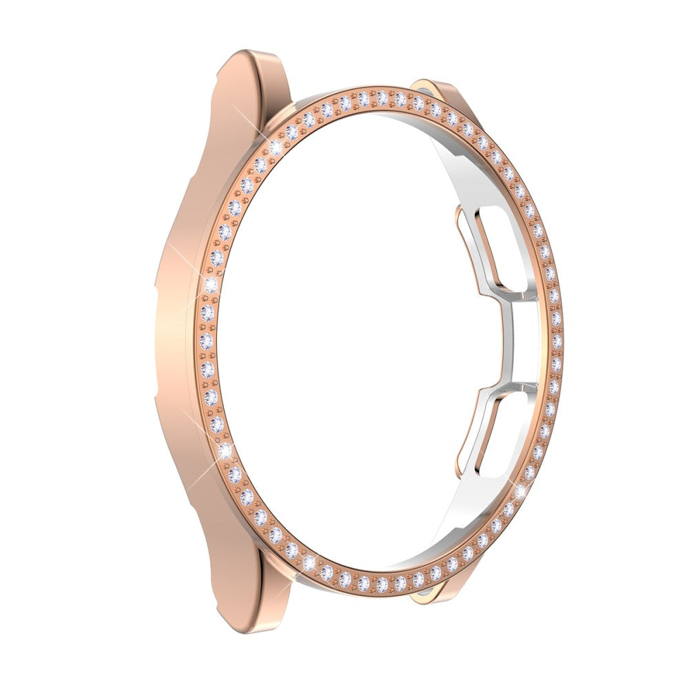 Mega Godt Samsung Galaxy Watch 4 Classic (46mm) Cover med Skærmbeskytter i Rhinsten og Hærdet Glas - Pink#serie_6