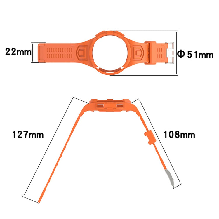 Yndigt Samsung Galaxy Watch 4 Classic (46mm) Silikone Urrem - Orange#serie_1