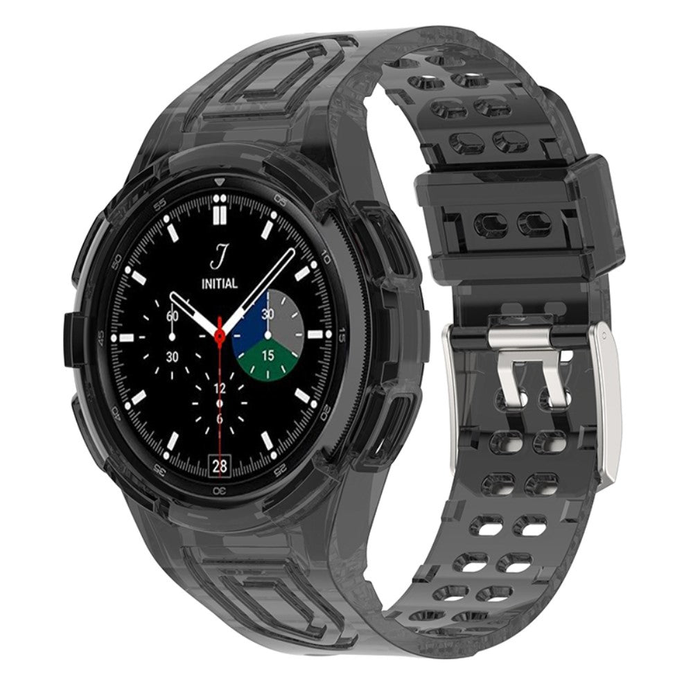 Pænt Samsung Galaxy Watch 4 Classic (46mm) Silikone Rem - Sort#serie_11