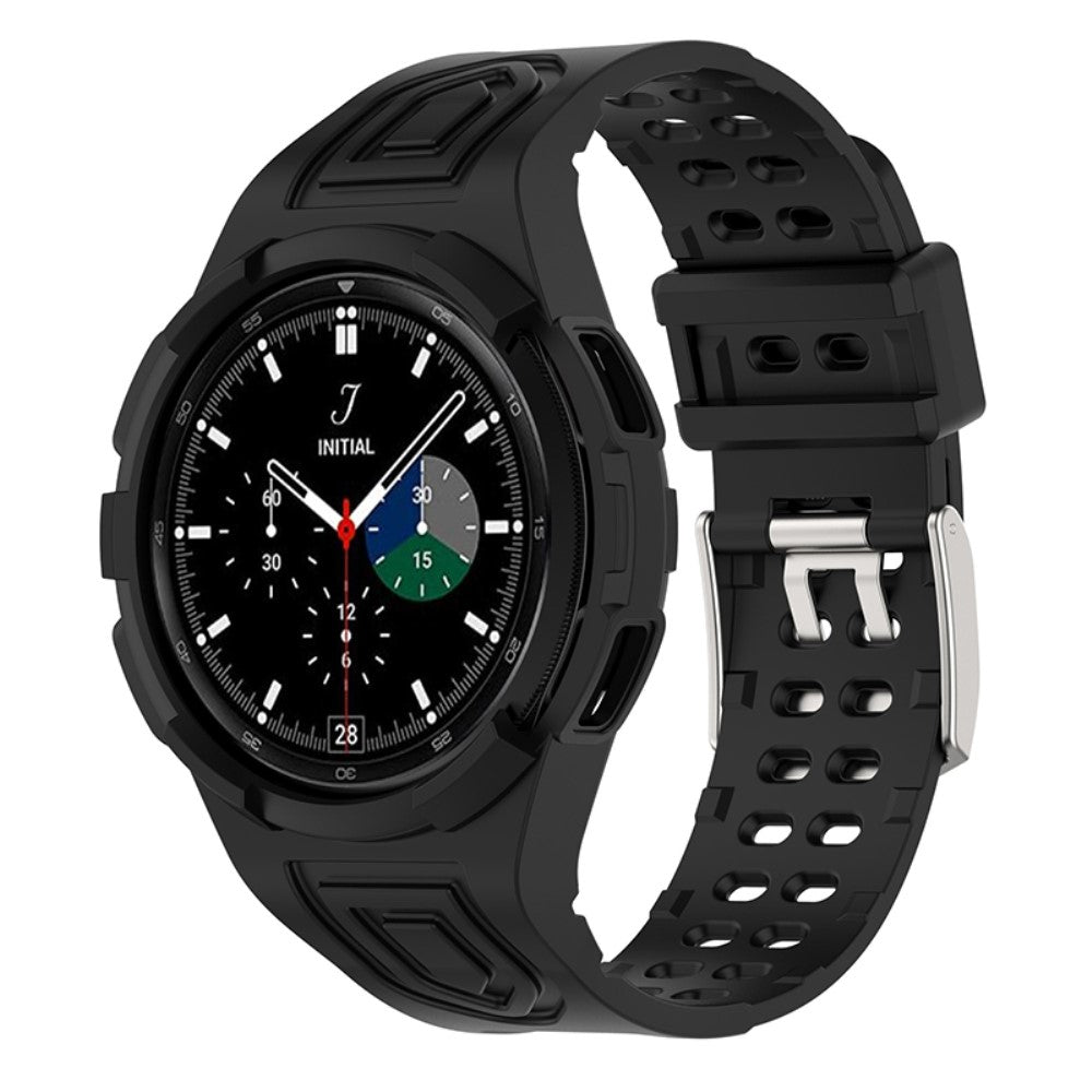 Pænt Samsung Galaxy Watch 4 Classic (46mm) Silikone Rem - Sort#serie_3