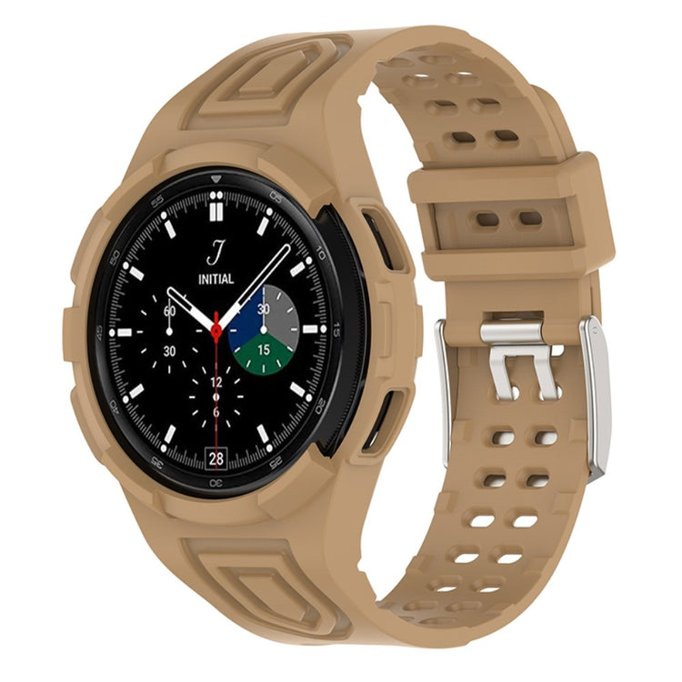 Pænt Samsung Galaxy Watch 4 Classic (46mm) Silikone Rem - Brun#serie_5