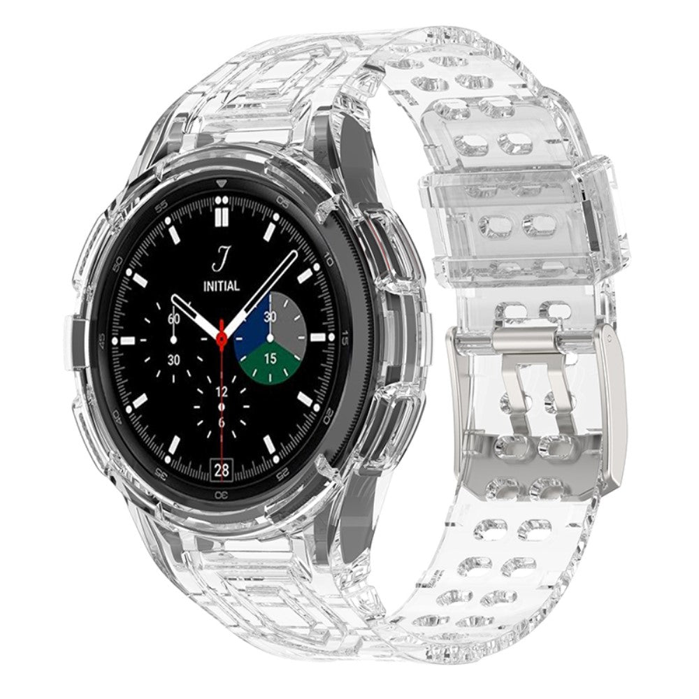 Pænt Samsung Galaxy Watch 4 Classic (46mm) Silikone Rem - Gennemsigtig#serie_8