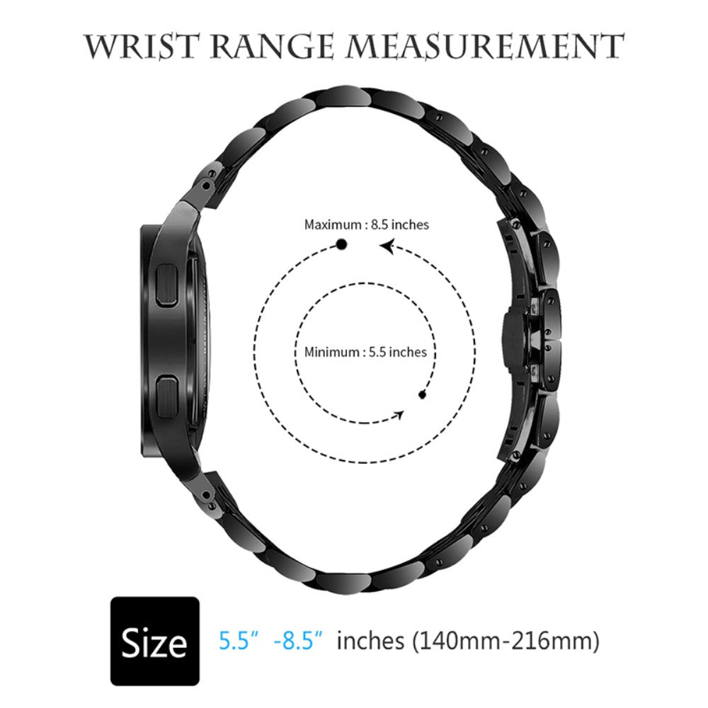 Rigtigt sejt Universal Samsung Metal Urrem - Sort#serie_1