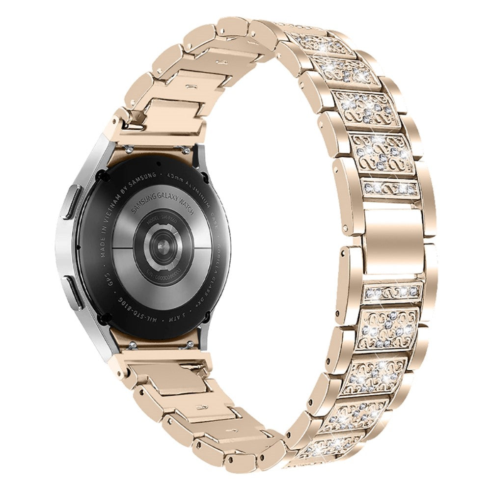 Helt vildt rart Universal Samsung Metal og Rhinsten Rem - Guld#serie_1