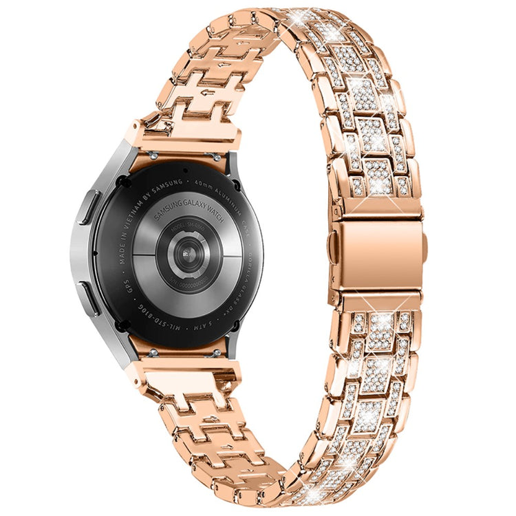  Samsung Galaxy Watch 3 (41mm) / Samsung Galaxy Watch (42mm) Metal og Rhinsten Rem - Pink#serie_2