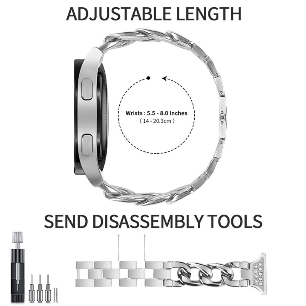 Meget sejt Universal Samsung Metal og Rhinsten Rem - Sølv#serie_416