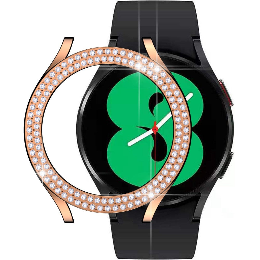 Samsung Galaxy Watch 5 (44mm)  Plastik og Rhinsten Bumper  - Guld#serie_4