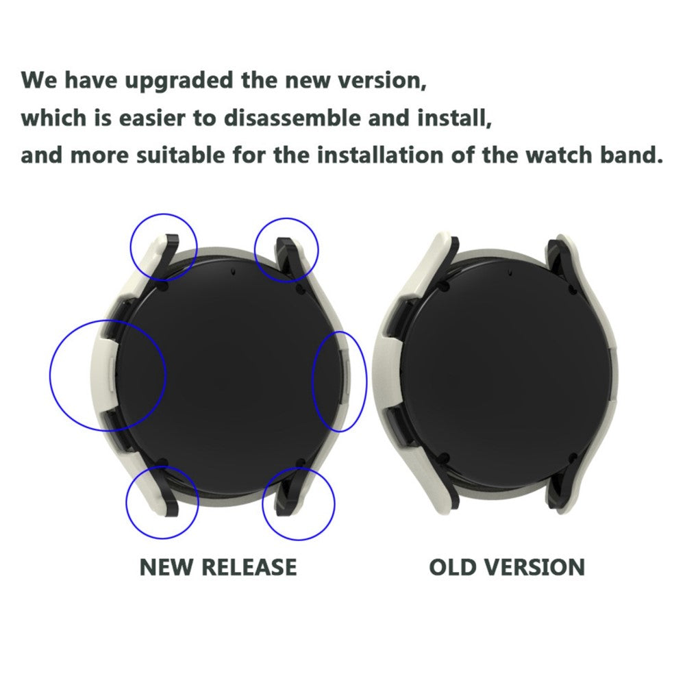 Samsung Galaxy Watch 5 (44mm) Gennemsigtig Plastik Bumper  - Grøn#serie_3