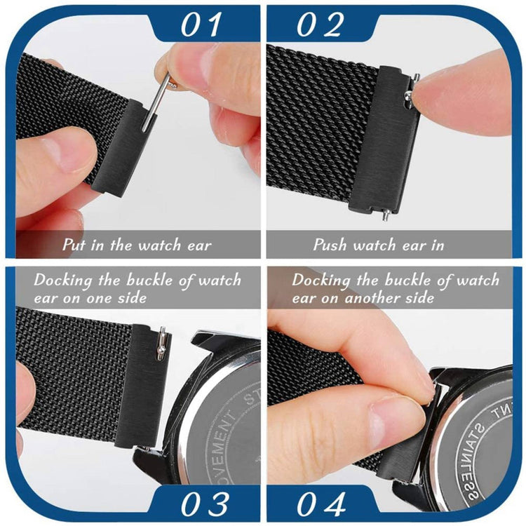 Meget slidstærk Universal Samsung Metal Rem - Sort#serie_1