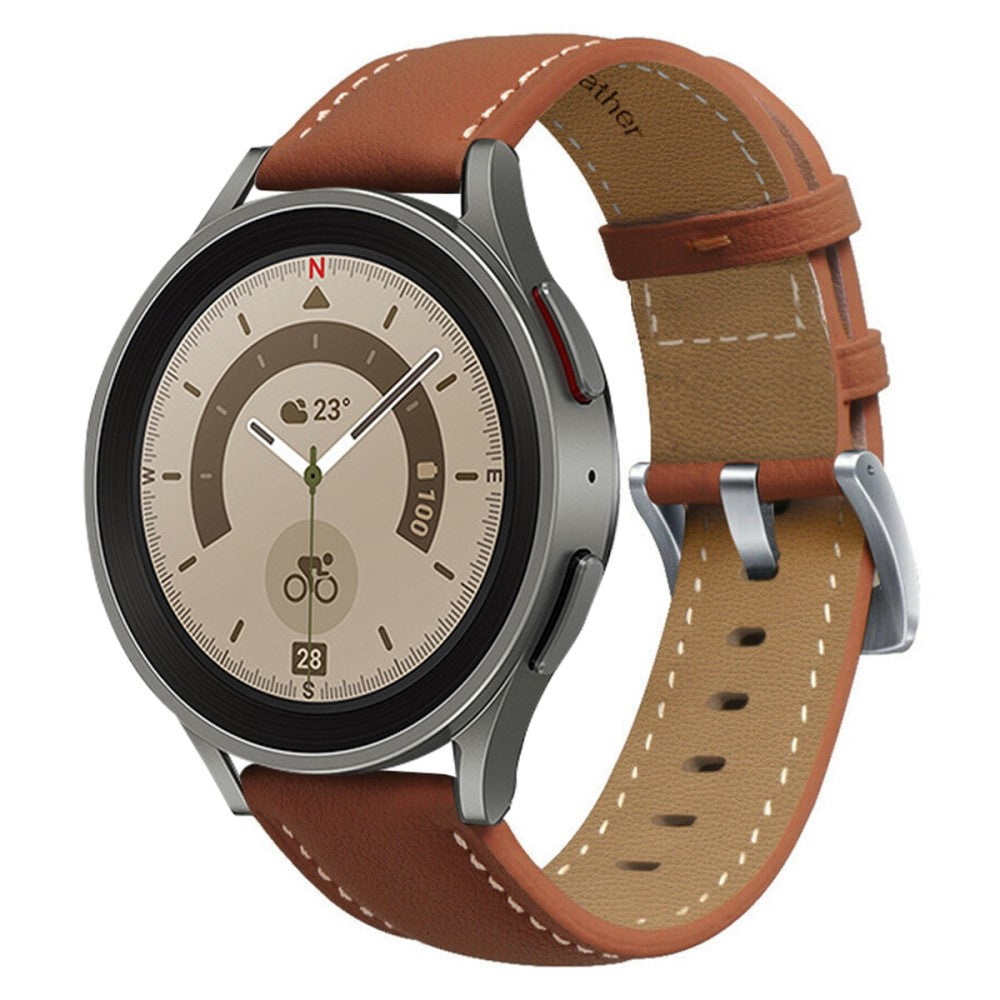 Elegant Universal Samsung Ægte læder Rem - Brun#serie_10