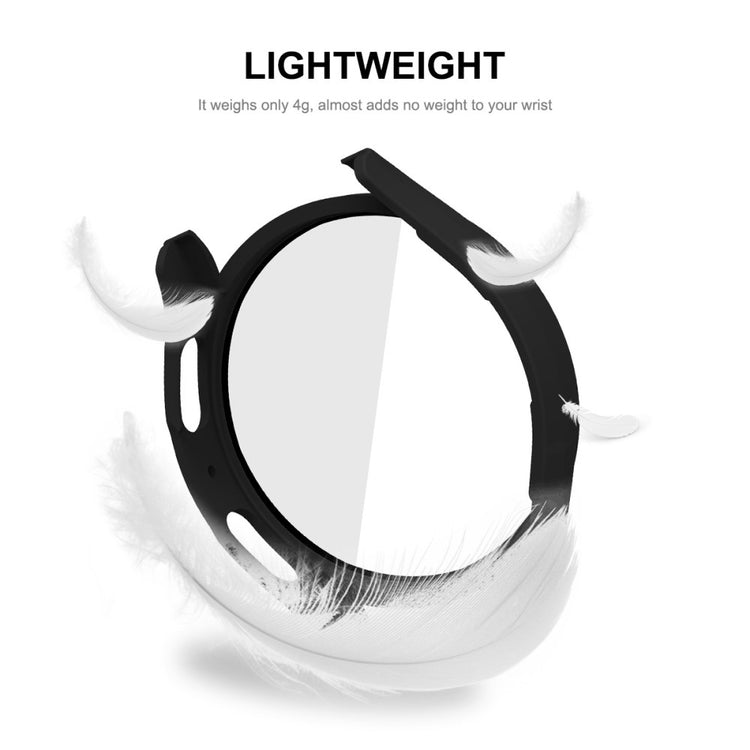 Rigtigt Godt Samsung Galaxy Watch 5 (44mm) Cover med Skærmbeskytter i Plastik og Hærdet Glas - Hvid#serie_054