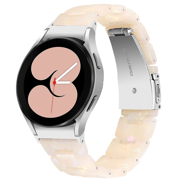 Mega kønt Universal Samsung Metal og Plastik Rem - Hvid#serie_21