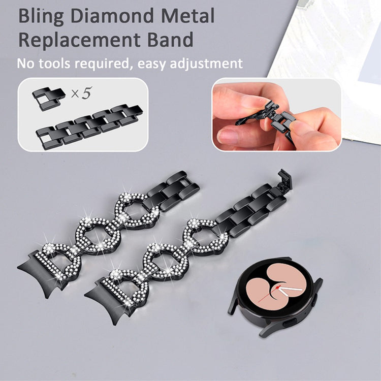 Mega nydelig Universal Samsung Metal og Rhinsten Rem - Sort#serie_1