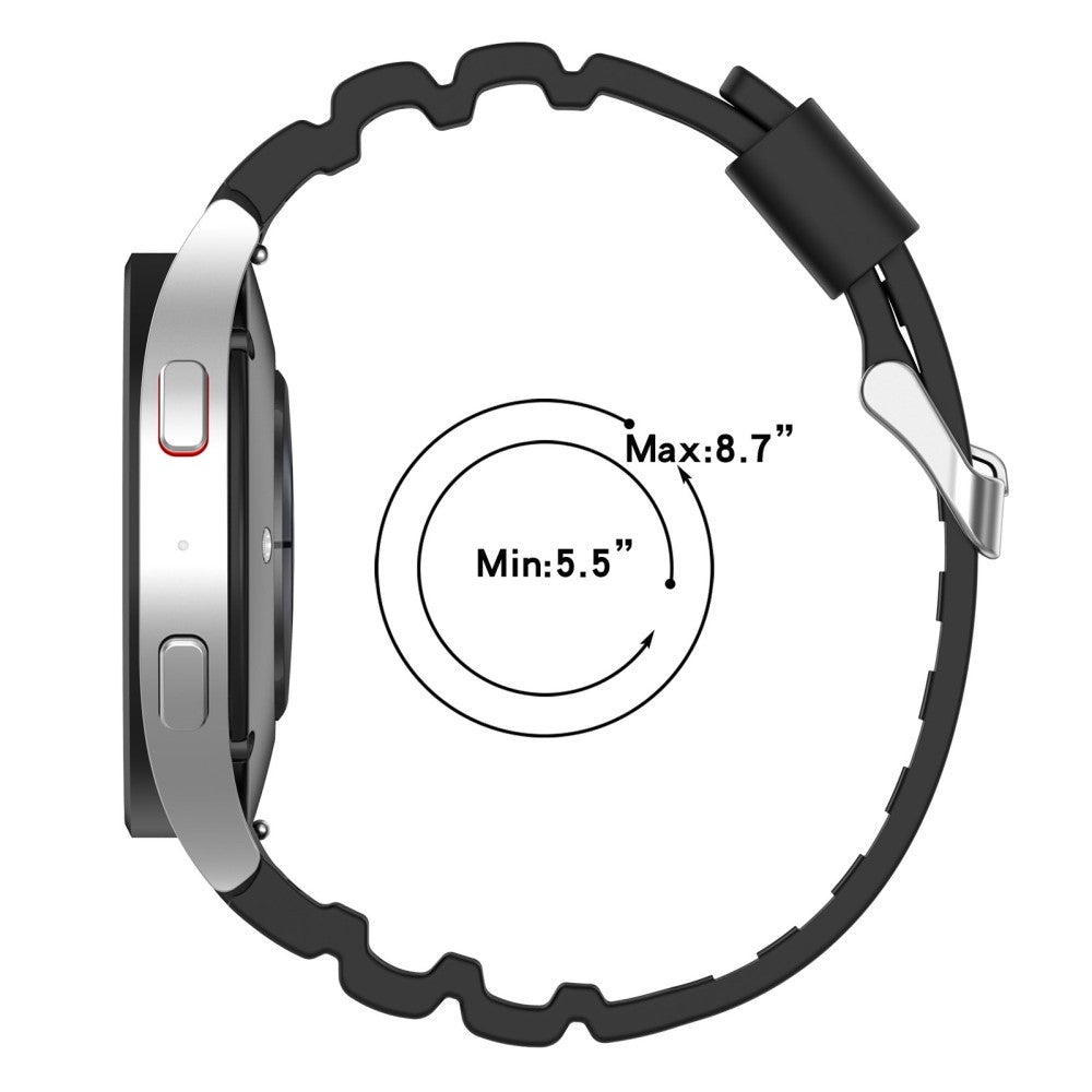  Samsung Galaxy Watch 5 (44mm) / Samsung Galaxy Watch 4 (44mm) Silikone Rem - Sort#serie_1