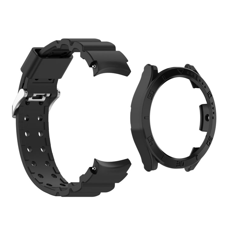  Samsung Galaxy Watch 5 (44mm) / Samsung Galaxy Watch 4 (44mm) Silikone Rem - Sort#serie_1