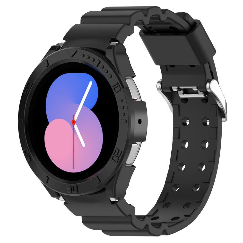  Samsung Galaxy Watch 5 (44mm) / Samsung Galaxy Watch 4 (44mm) Silikone Rem - Sort#serie_1