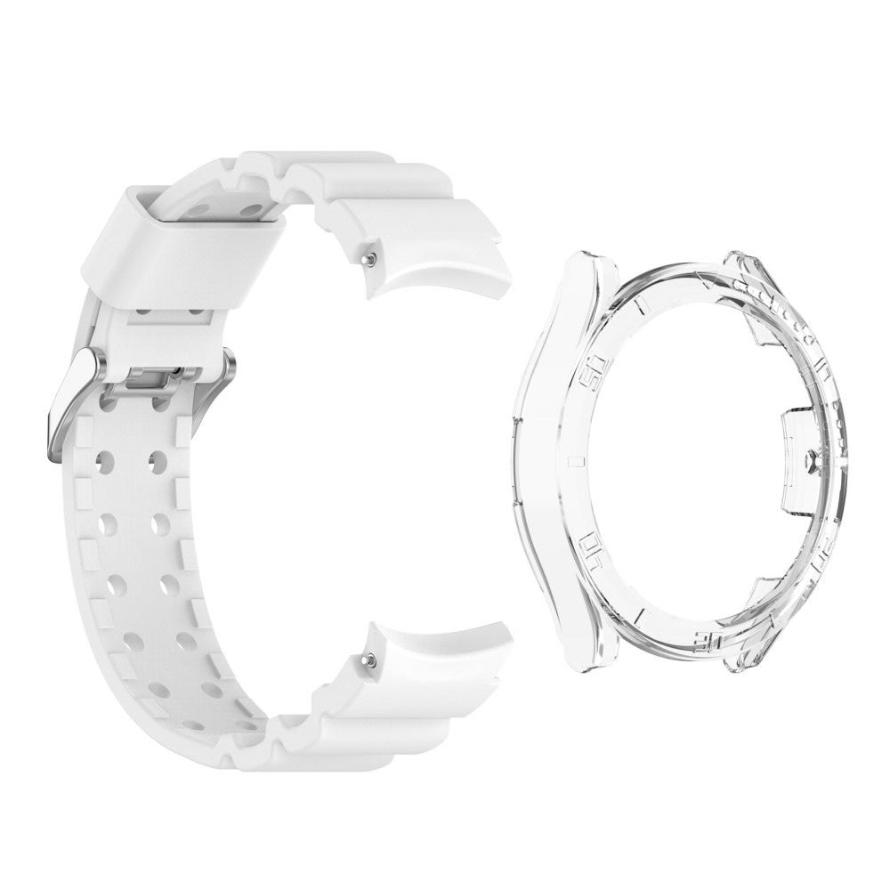  Samsung Galaxy Watch 5 (44mm) / Samsung Galaxy Watch 4 (44mm) Silikone Rem - Hvid#serie_2