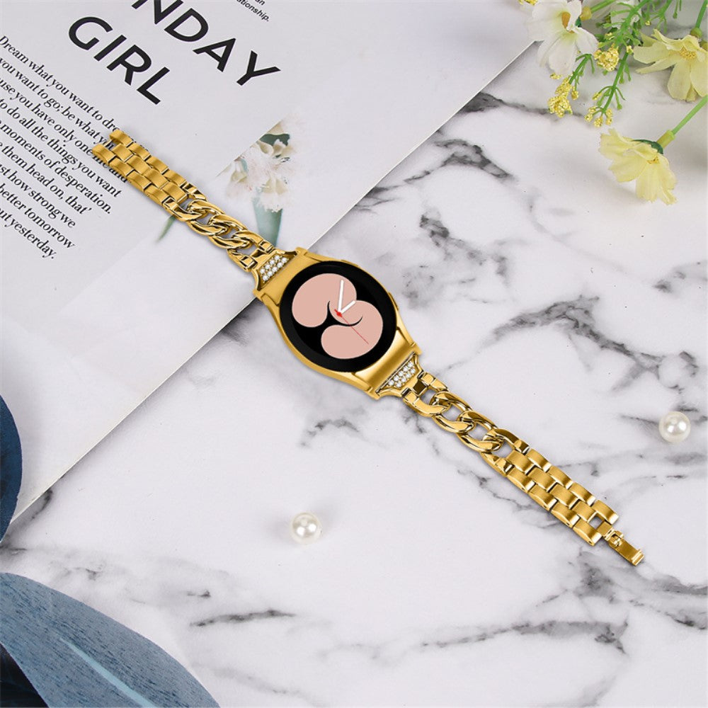 Super elegant Universal Samsung Metal og Rhinsten Rem - Guld#serie_2