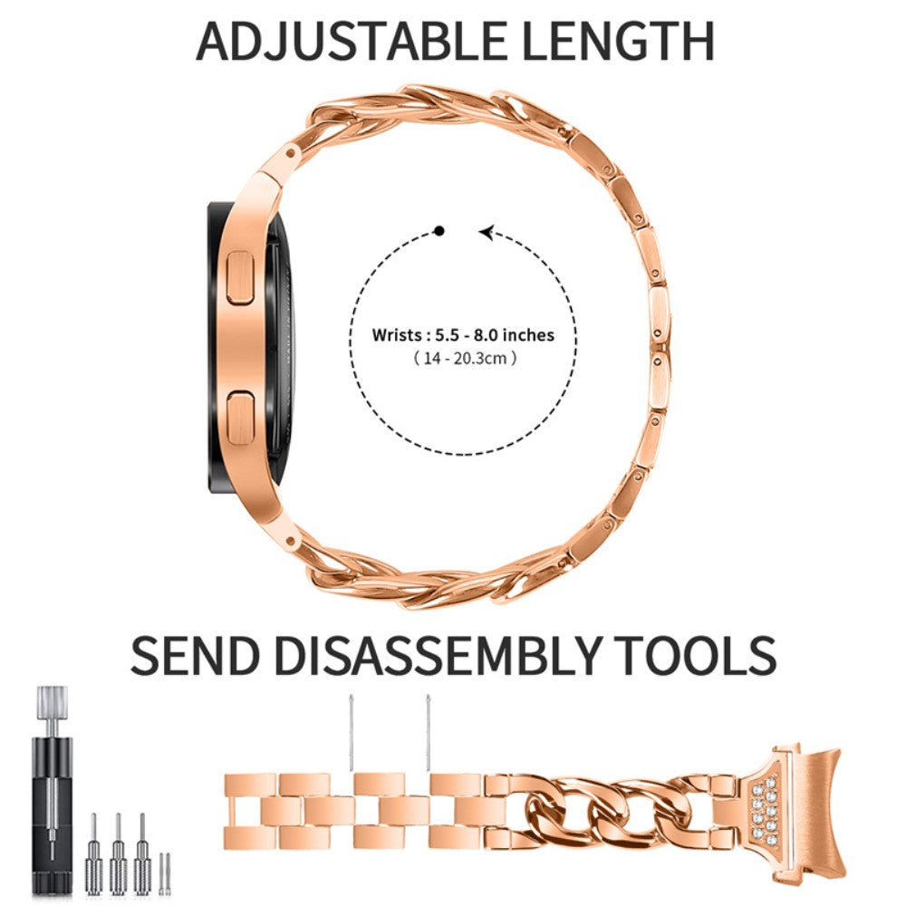 Super elegant Universal Samsung Metal og Rhinsten Rem - Pink#serie_3