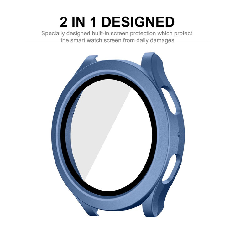 Meget Fint Samsung Galaxy Watch 5 (44mm) / Samsung Galaxy Watch 4 (44mm) Cover med Skærmbeskytter i Plastik og Hærdet Glas - Pink#serie_4