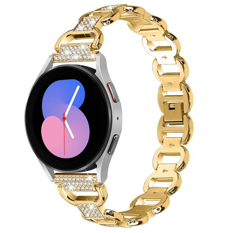 Meget hårdfør Universal Samsung Metal og Rhinsten Rem - Guld#serie_2