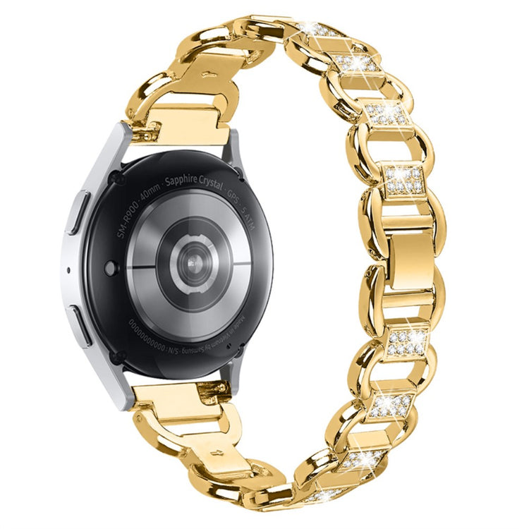 Meget hårdfør Universal Samsung Metal og Rhinsten Rem - Guld#serie_2