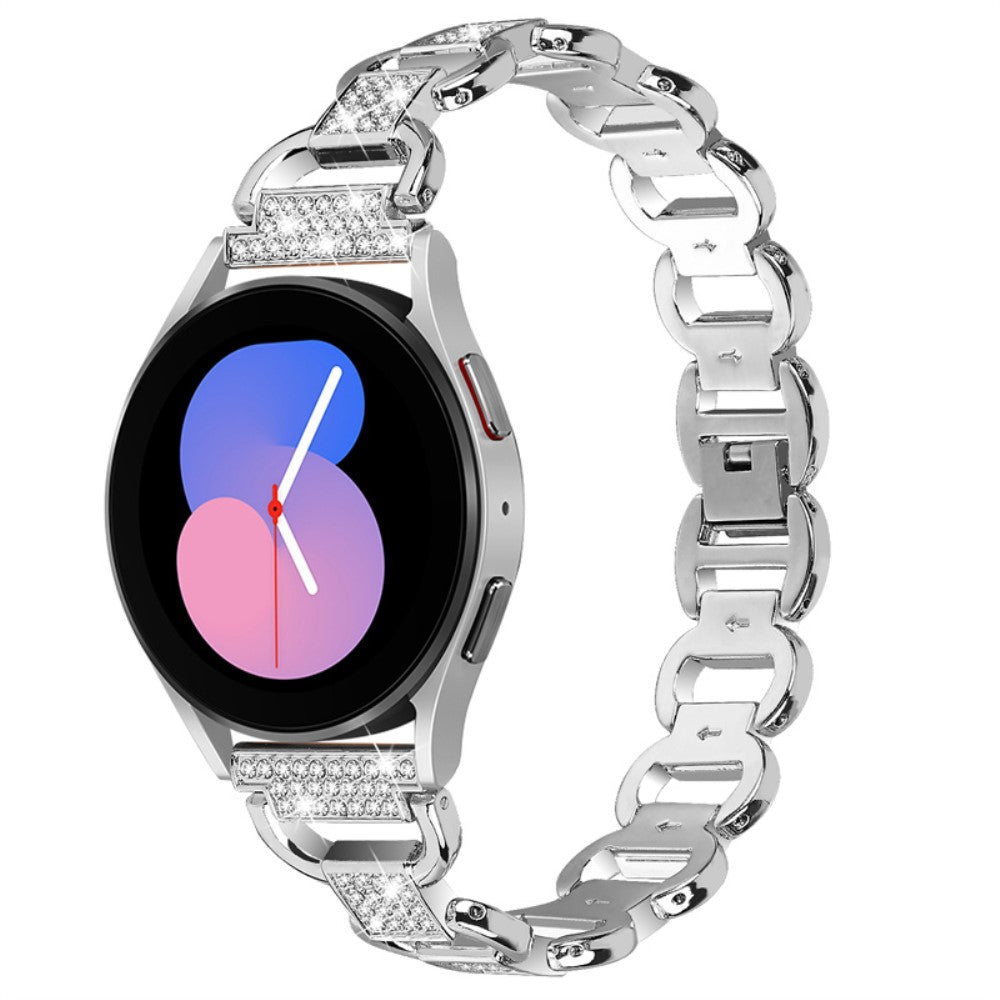 Meget hårdfør Universal Samsung Metal og Rhinsten Rem - Sølv#serie_4
