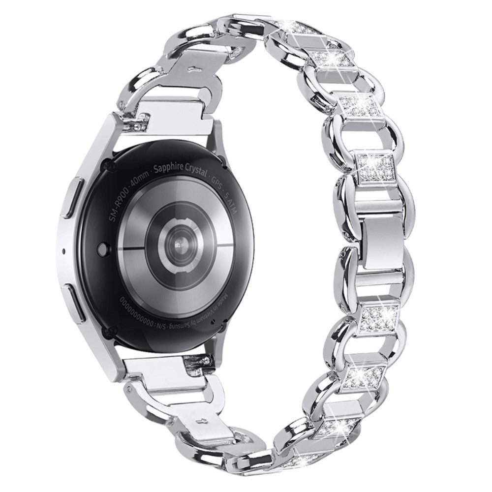 Meget hårdfør Universal Samsung Metal og Rhinsten Rem - Sølv#serie_4
