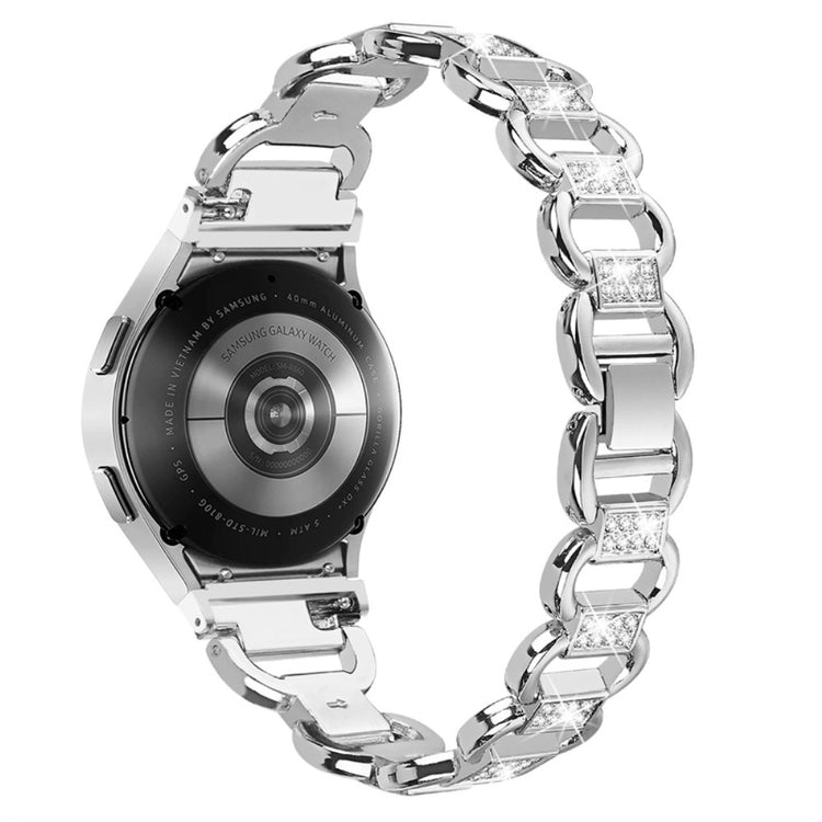 Kønt Universal Samsung Metal og Rhinsten Rem - Sølv#serie_4