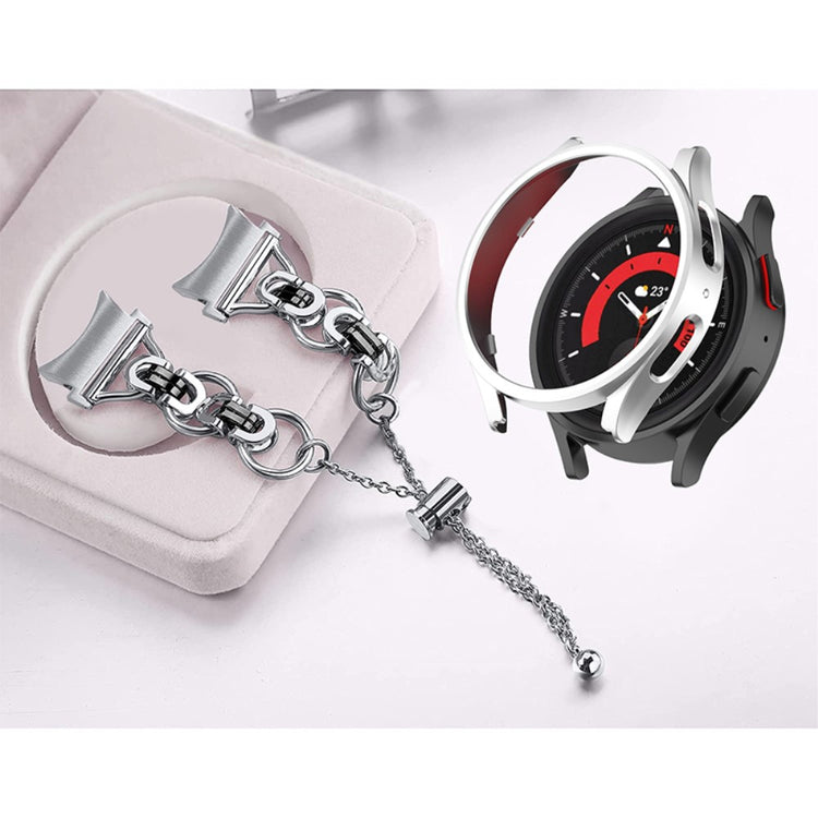 Rigtigt skøn Samsung Galaxy Watch 5 Pro Metal Rem - Sølv#serie_2