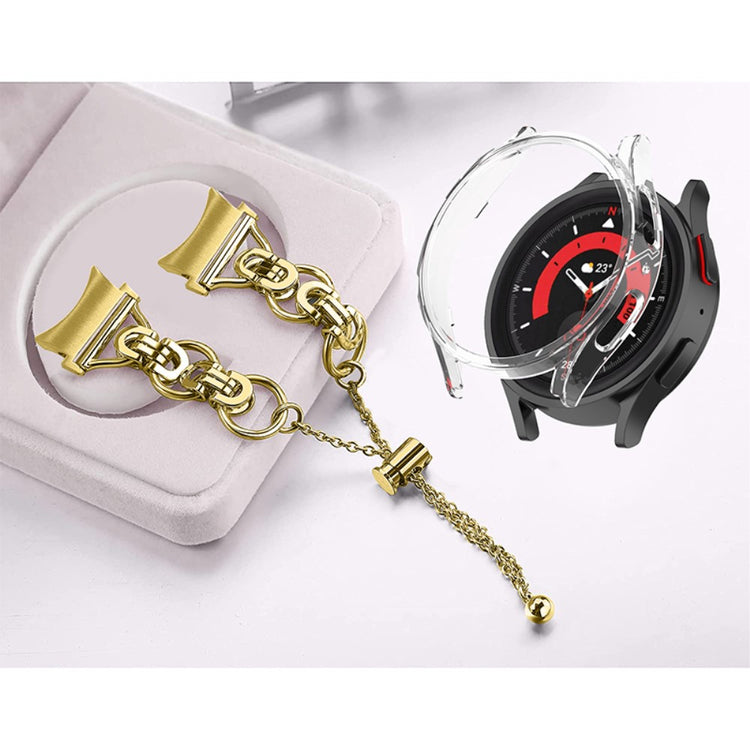 Rigtigt skøn Samsung Galaxy Watch 5 Pro Metal Rem - Guld#serie_4