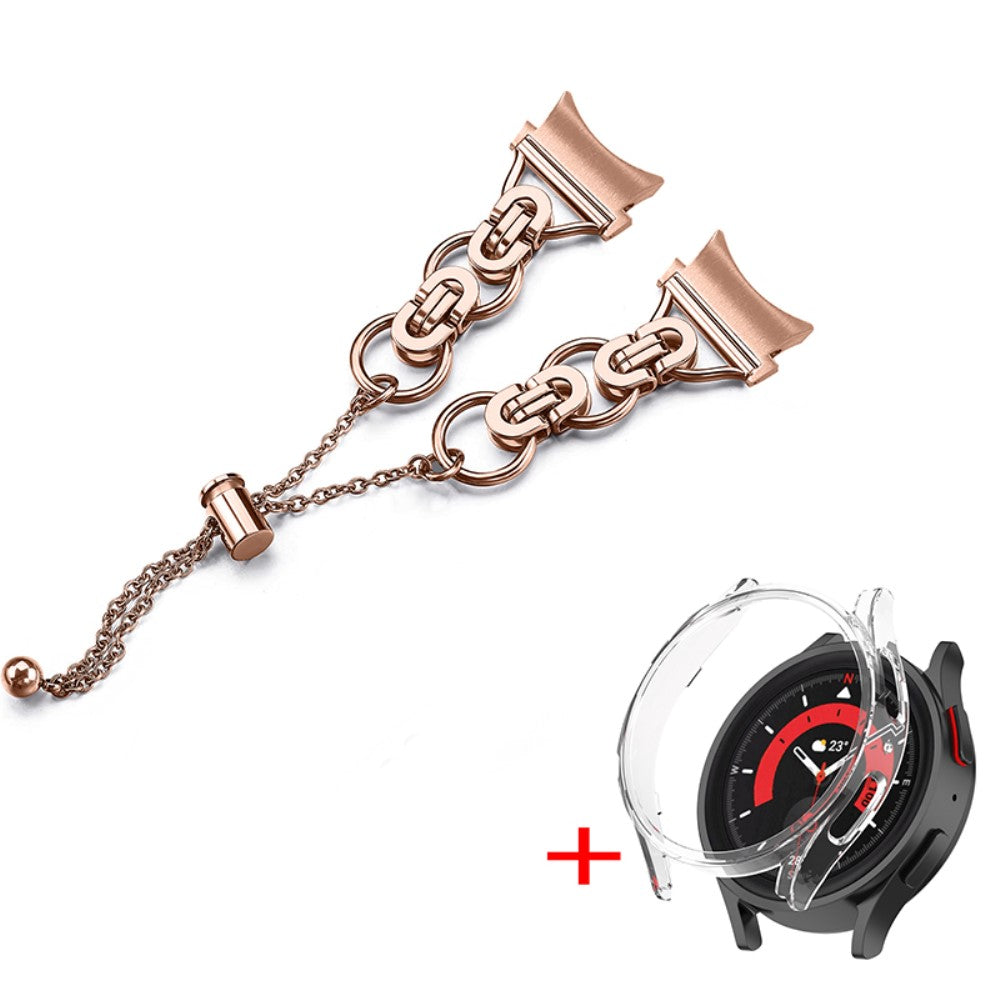 Rigtigt skøn Samsung Galaxy Watch 5 Pro Metal Rem - Pink#serie_5