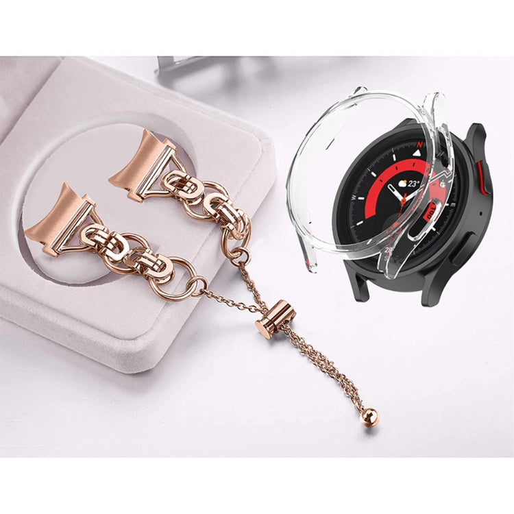 Rigtigt skøn Samsung Galaxy Watch 5 Pro Metal Rem - Pink#serie_5