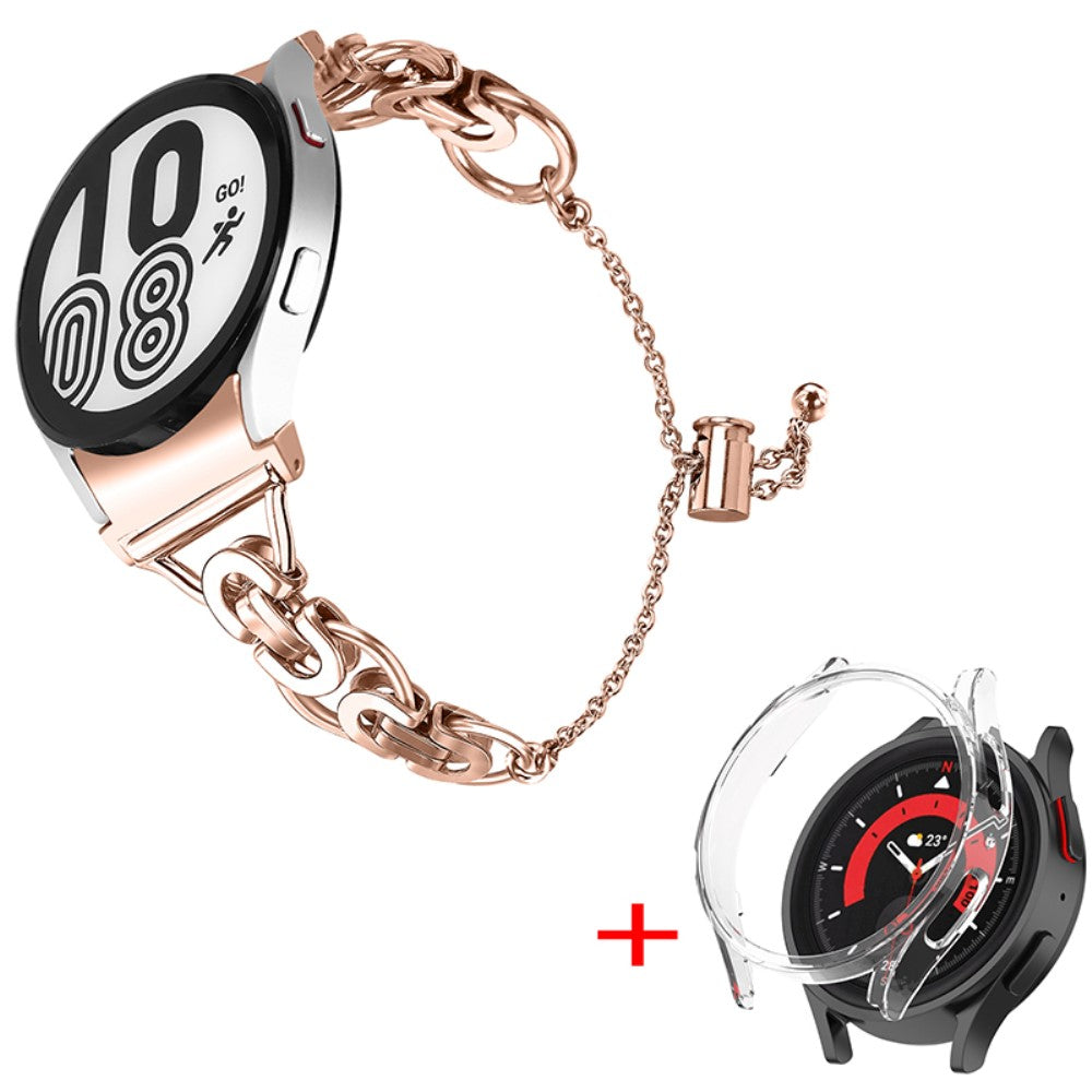 Rigtigt skøn Samsung Galaxy Watch 5 Pro Metal Rem - Pink#serie_5