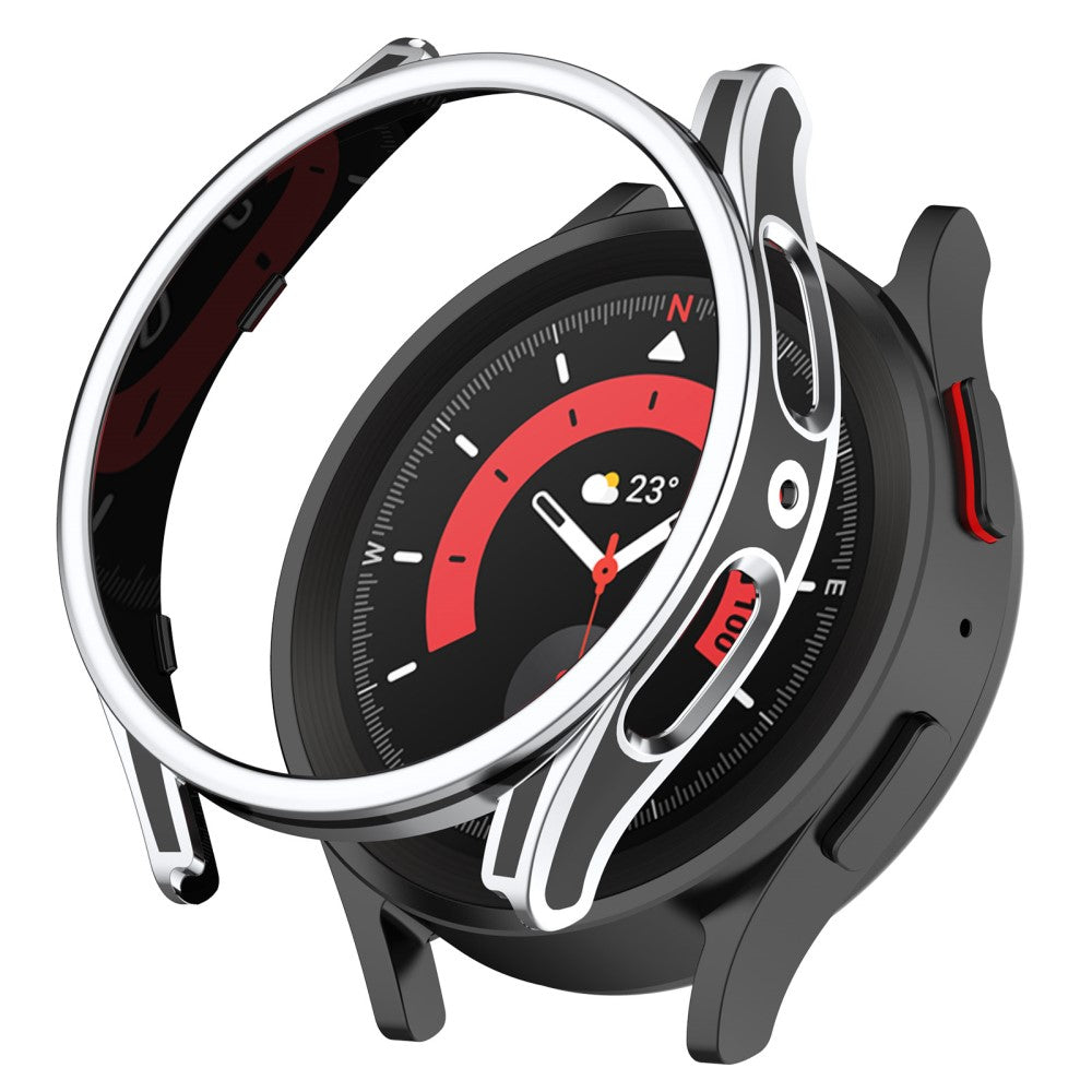Samsung Galaxy Watch 5 Pro Plastik Cover med Hærdet Glas - Sort#serie_1