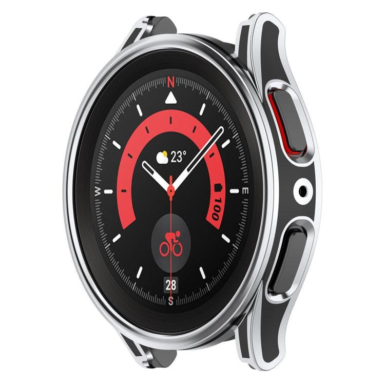 Samsung Galaxy Watch 5 Pro Plastik Cover med Hærdet Glas - Sort#serie_1