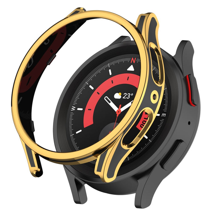 Samsung Galaxy Watch 5 Pro Plastik Cover med Hærdet Glas - Pink#serie_4