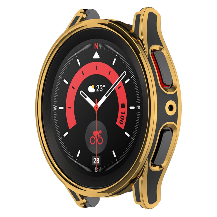 Samsung Galaxy Watch 5 Pro Plastik Cover med Hærdet Glas - Pink#serie_4