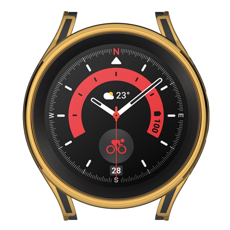 Samsung Galaxy Watch 5 Pro Plastik Cover med Hærdet Glas - Pink#serie_4