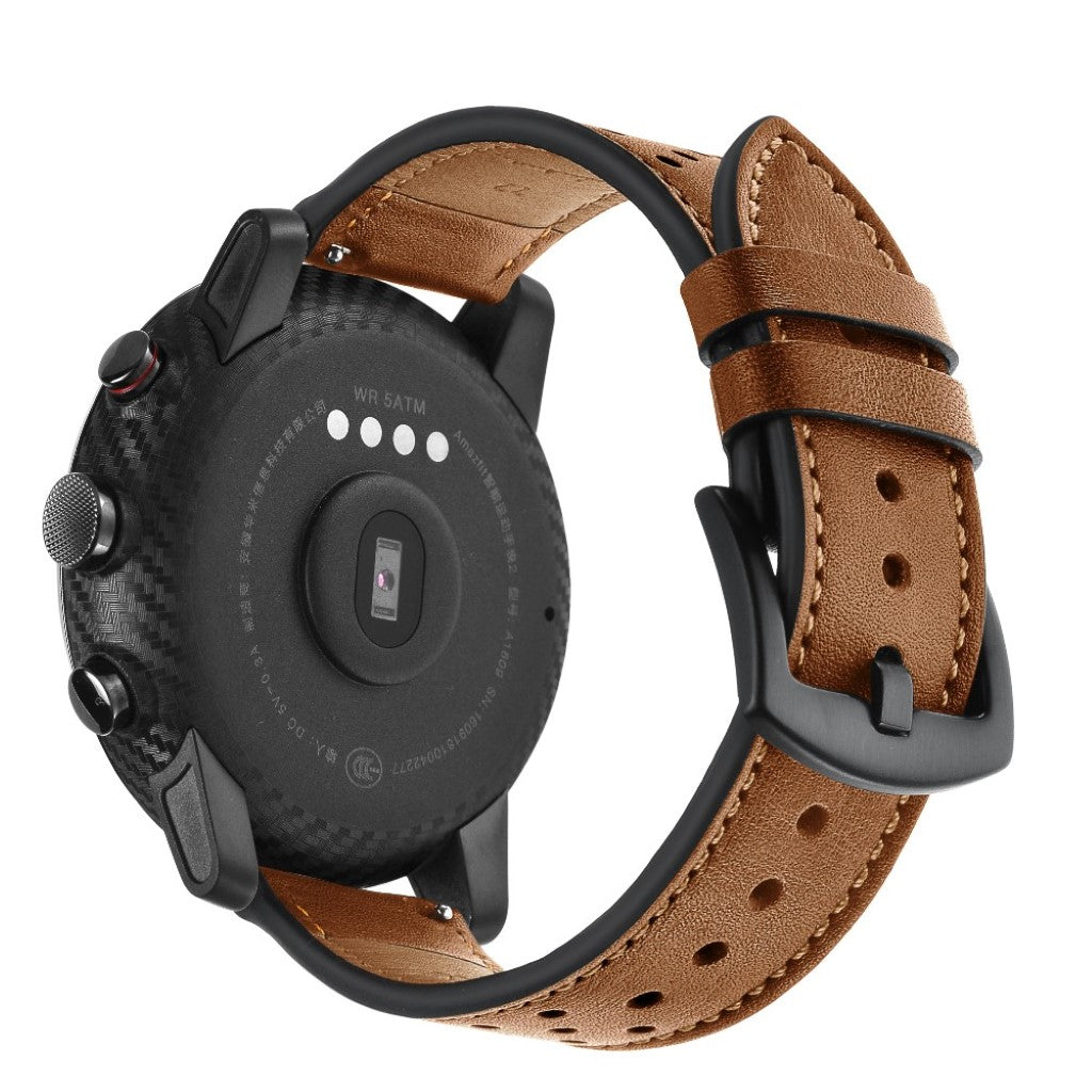 Mega komfortabel Huawei Watch Ægte læder Rem - Brun#serie_4