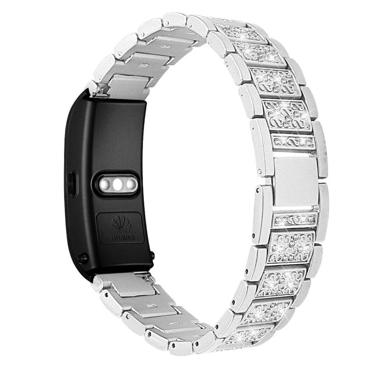 Vildt skøn Huawei TalkBand B5 Metal og Rhinsten Rem - Sølv#serie_2
