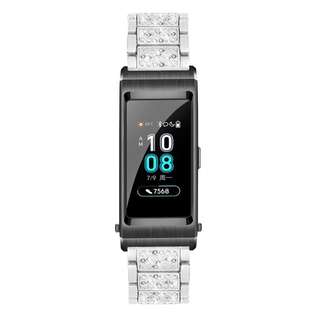 Vildt skøn Huawei TalkBand B5 Metal og Rhinsten Rem - Sølv#serie_2