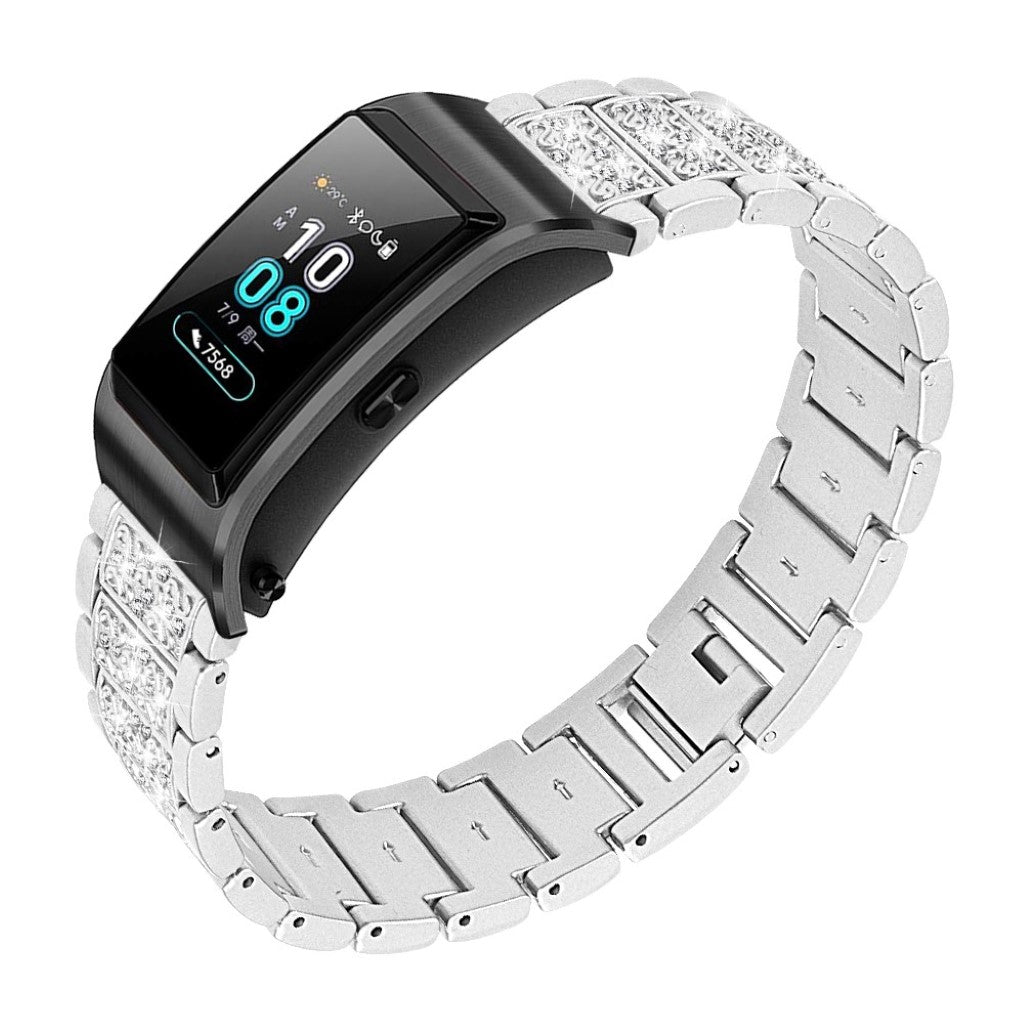 Vildt skøn Huawei TalkBand B5 Metal og Rhinsten Rem - Sølv#serie_2