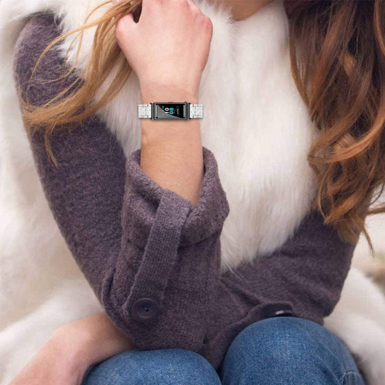 Vildt skøn Huawei TalkBand B5 Metal og Rhinsten Rem - Sølv#serie_2
