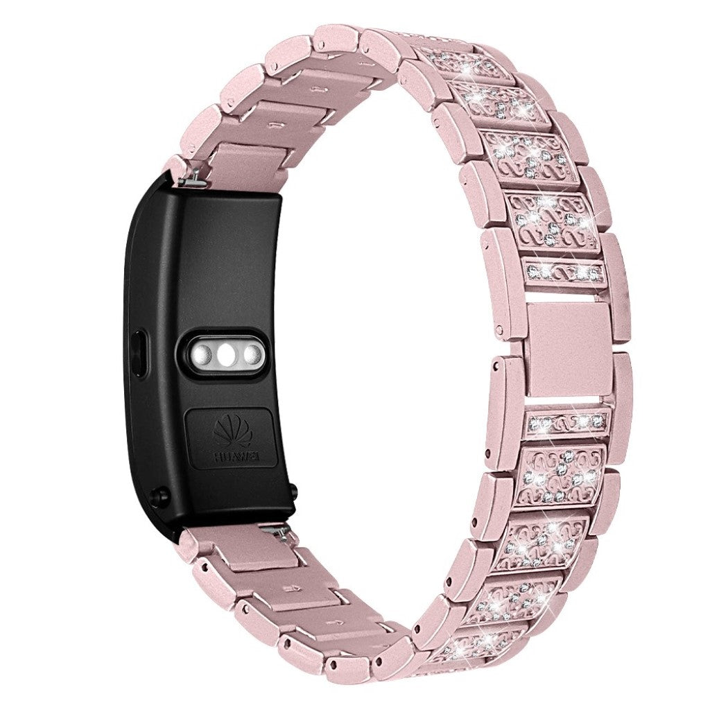 Vildt skøn Huawei TalkBand B5 Metal og Rhinsten Rem - Pink#serie_3