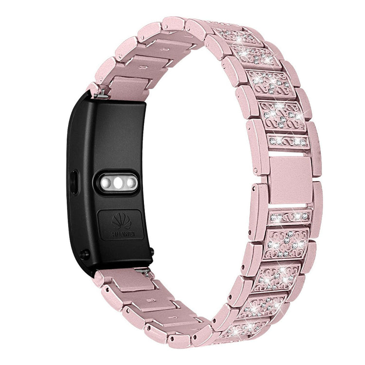 Vildt skøn Huawei TalkBand B5 Metal og Rhinsten Rem - Pink#serie_3