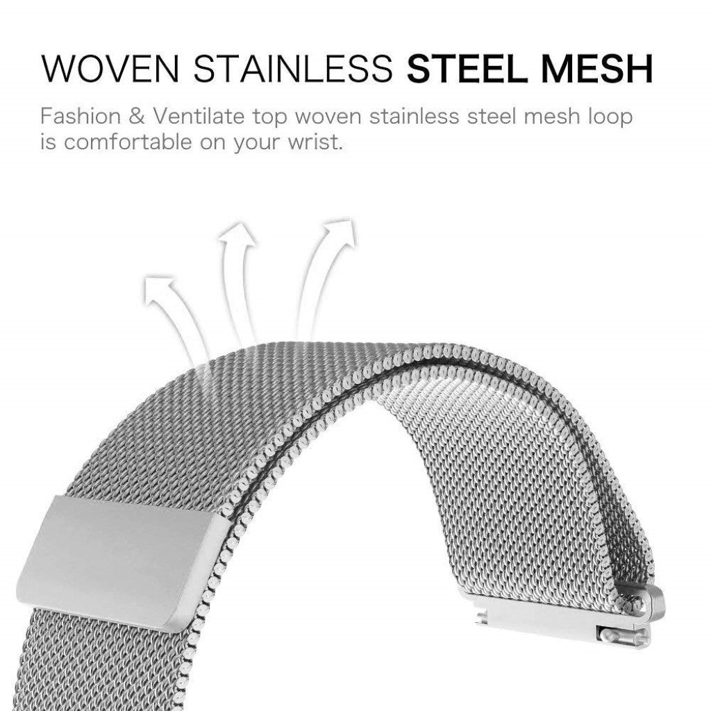 Helt vildt nydelig Huawei Watch GT Metal Rem - Sølv#serie_2